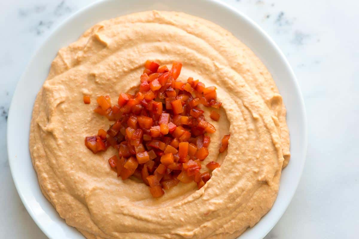 Easy Roasted Red Pepper Hummus: Make It in Your Food Processor